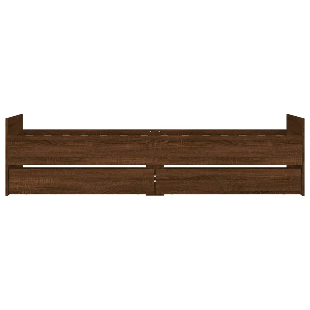 Giroletto con Cassetti Rovere Marrone 100x200 cm | homemem39