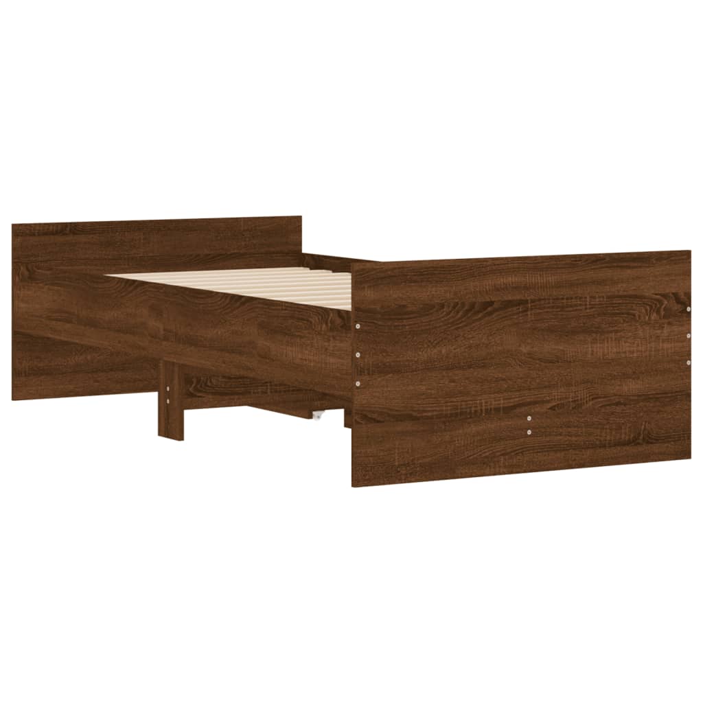 Giroletto con Cassetti Rovere Marrone 100x200 cm | homemem39