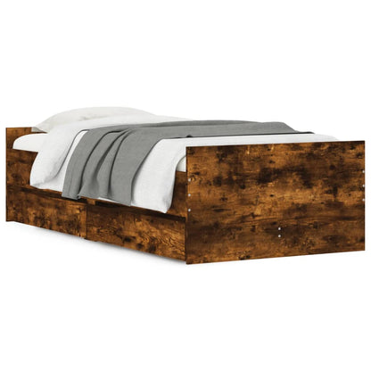 Giroletto con Cassetti Rovere Fumo 90x200 cm | homemem39