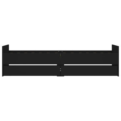 Giroletto con Cassetti Nero 90x190 cm