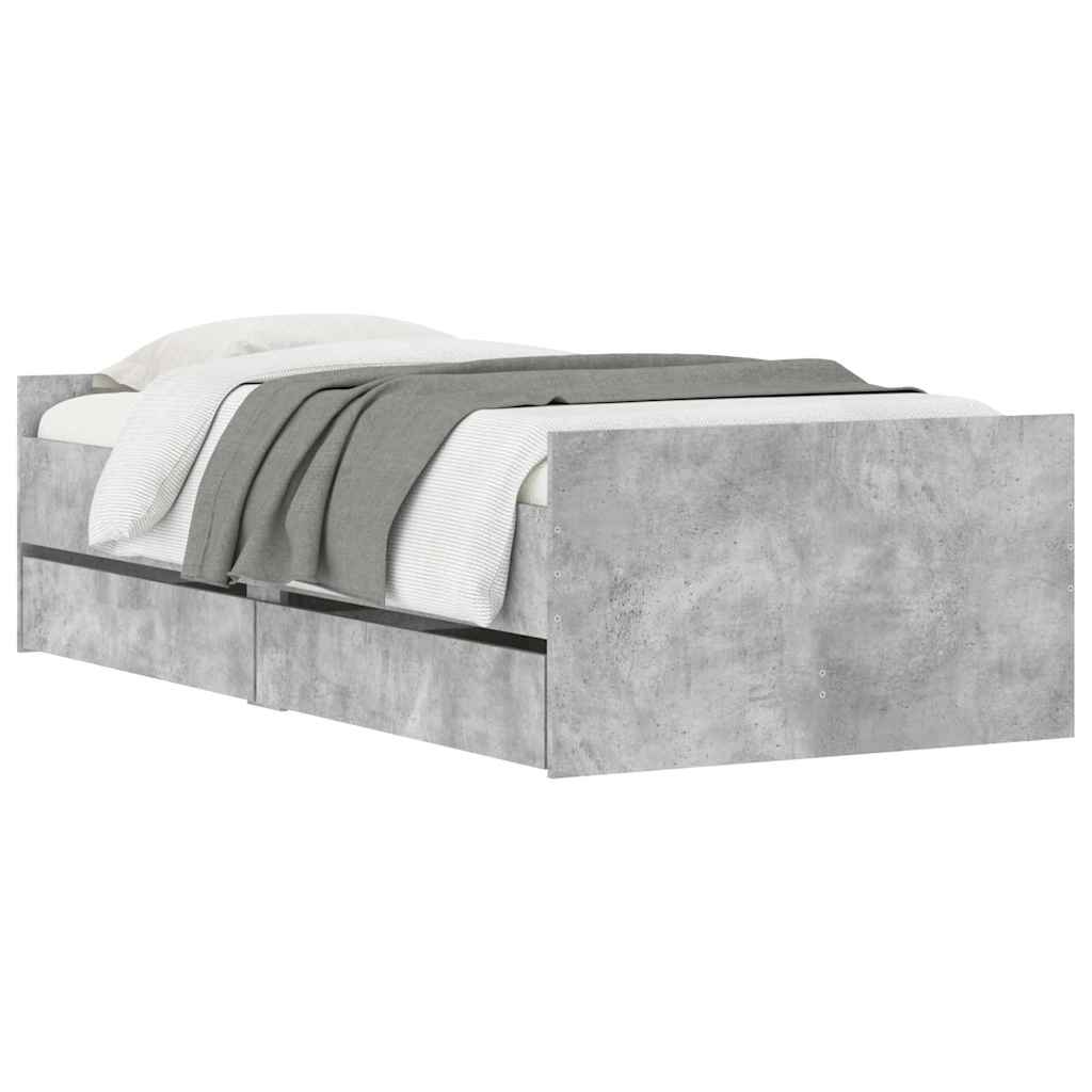 Giroletto con Cassetti Grigio Cemento 90x190 cm | homemem39