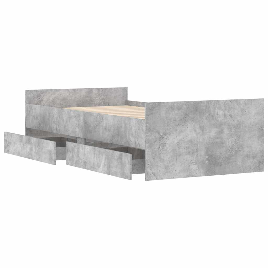 Giroletto con Cassetti Grigio Cemento 90x190 cm | homemem39