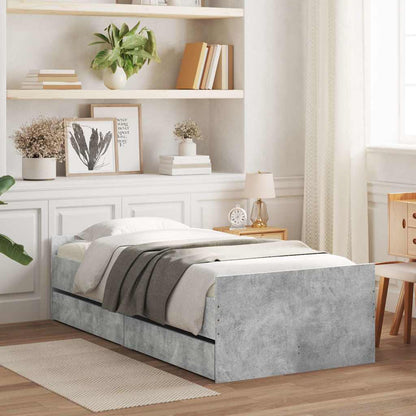 Giroletto con Cassetti Grigio Cemento 90x190 cm | homemem39