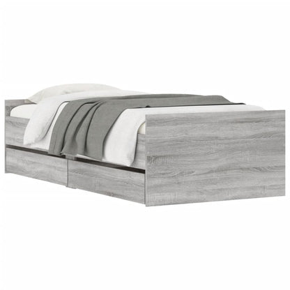 Giroletto con Cassetti Grigio Sonoma 90x190 cm | homemem39