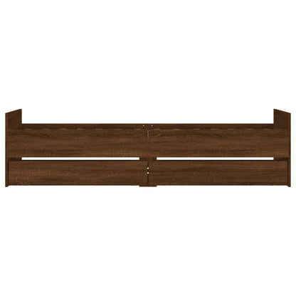 Giroletto con Cassetti Rovere Marrone 90x190 cm | homemem39