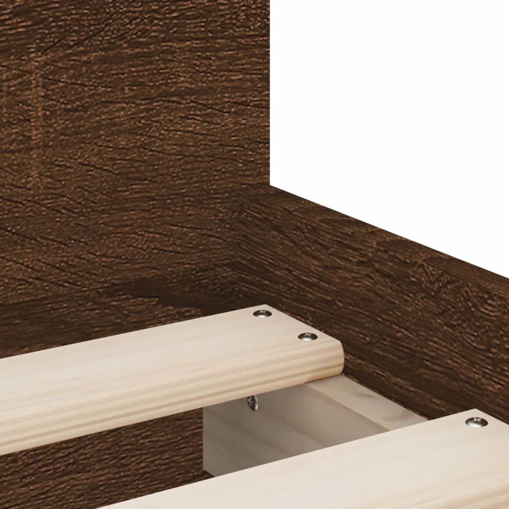 Giroletto con Cassetti Rovere Marrone 90x190 cm | homemem39