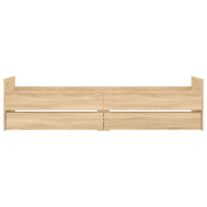 Giroletto con Cassetti Rovere Sonoma 75x190 cm Small Single | homemem39