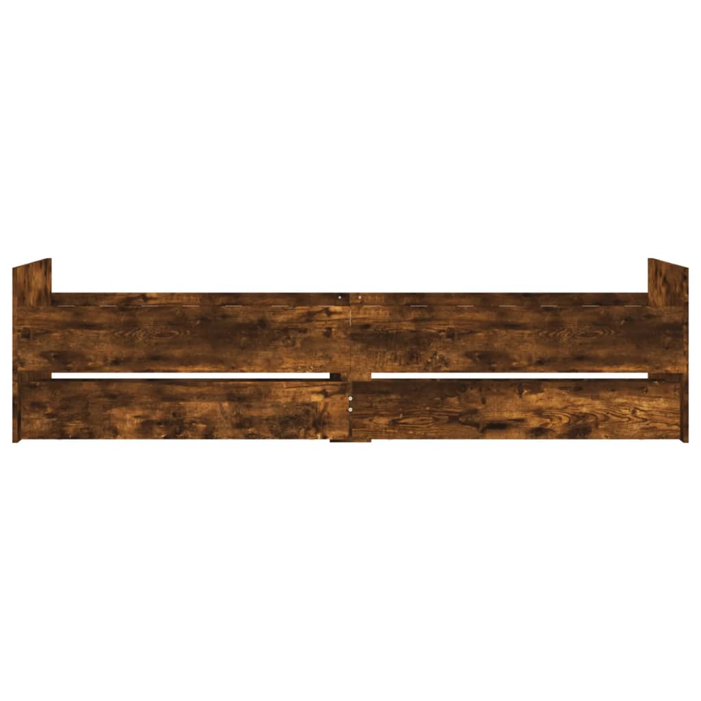 Giroletto con Cassetti Rovere Fumo 75x190 cm Small Single | homemem39