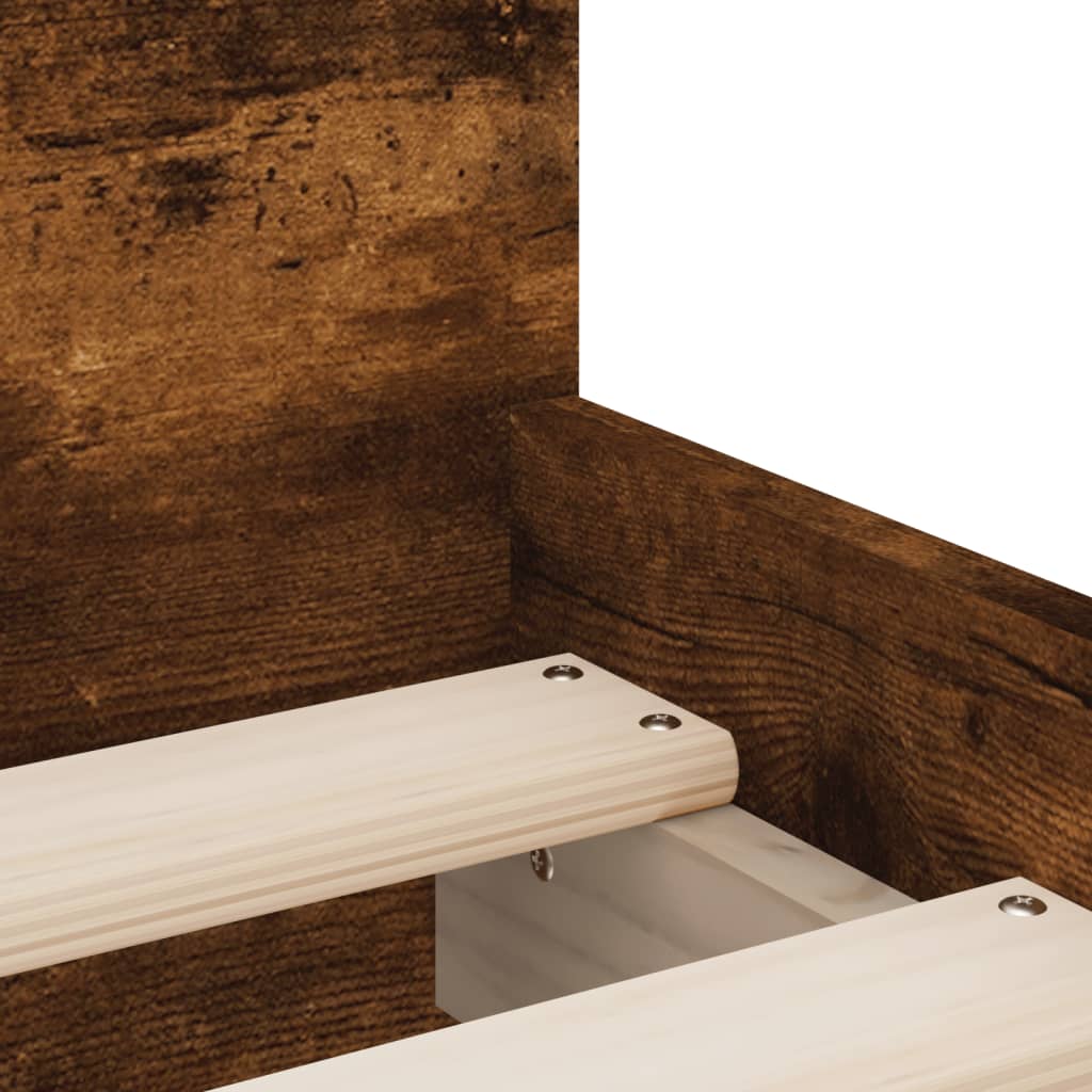 Giroletto con Cassetti Rovere Fumo 75x190 cm Small Single | homemem39