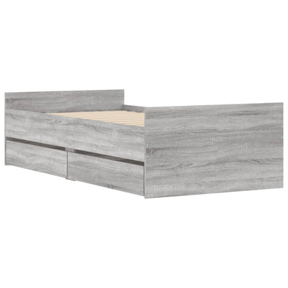 Giroletto con Cassetti Grigio Sonoma 75x190 cm Small Single