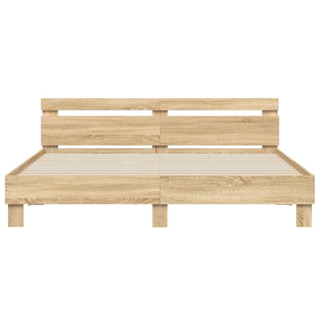 Giroletto Testiera Rovere Sonoma 200x200 cm Legno Multistrato | homemem39