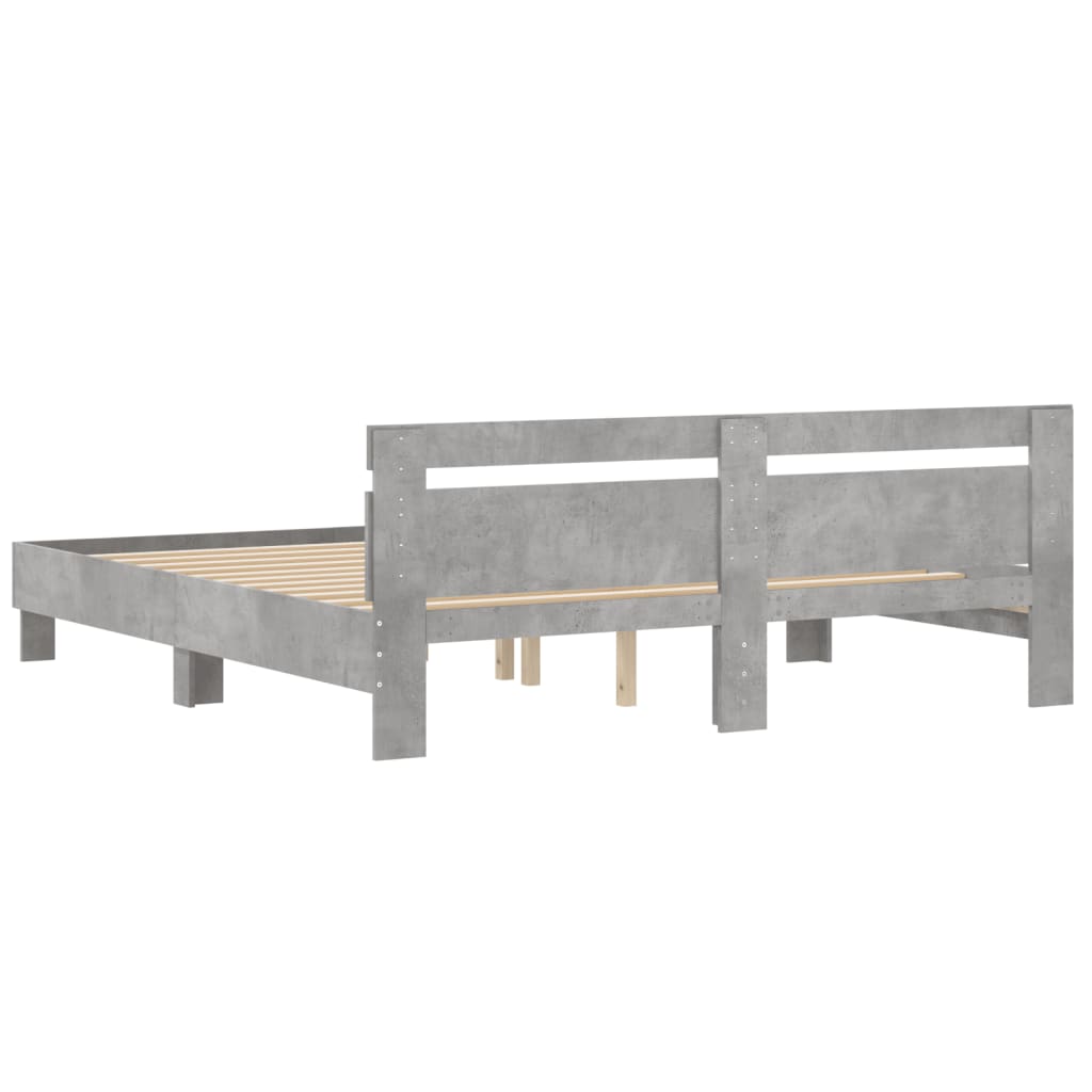 Giroletto Testiera Grigio Cemento 200x200 cm Legno Multistrato | homemem39