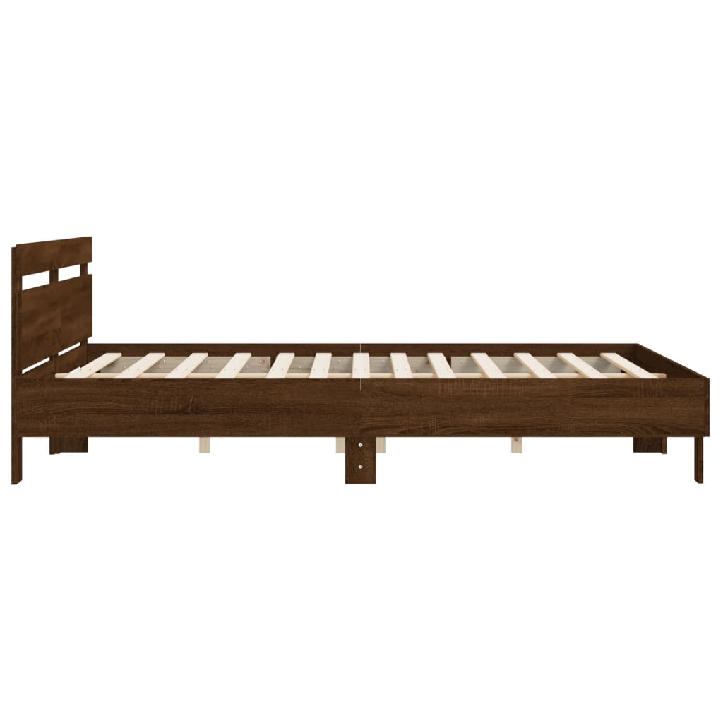 Giroletto Testiera Rovere Marrone 200x200 cm Legno Multistrato | homemem39