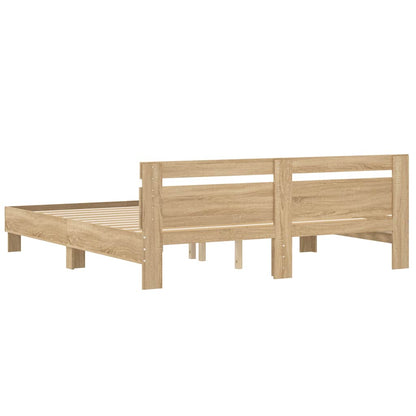 Giroletto Testiera Rovere Sonoma 180x200 cm Legno Multistrato | homemem39