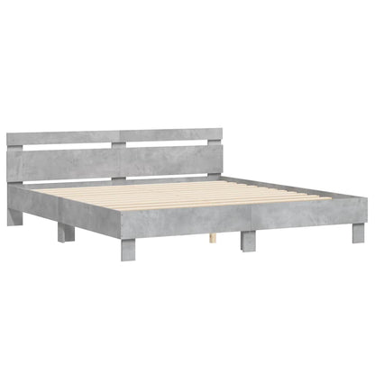 Giroletto Testiera Grigio Cemento 180x200 cm Legno Multistrato | homemem39