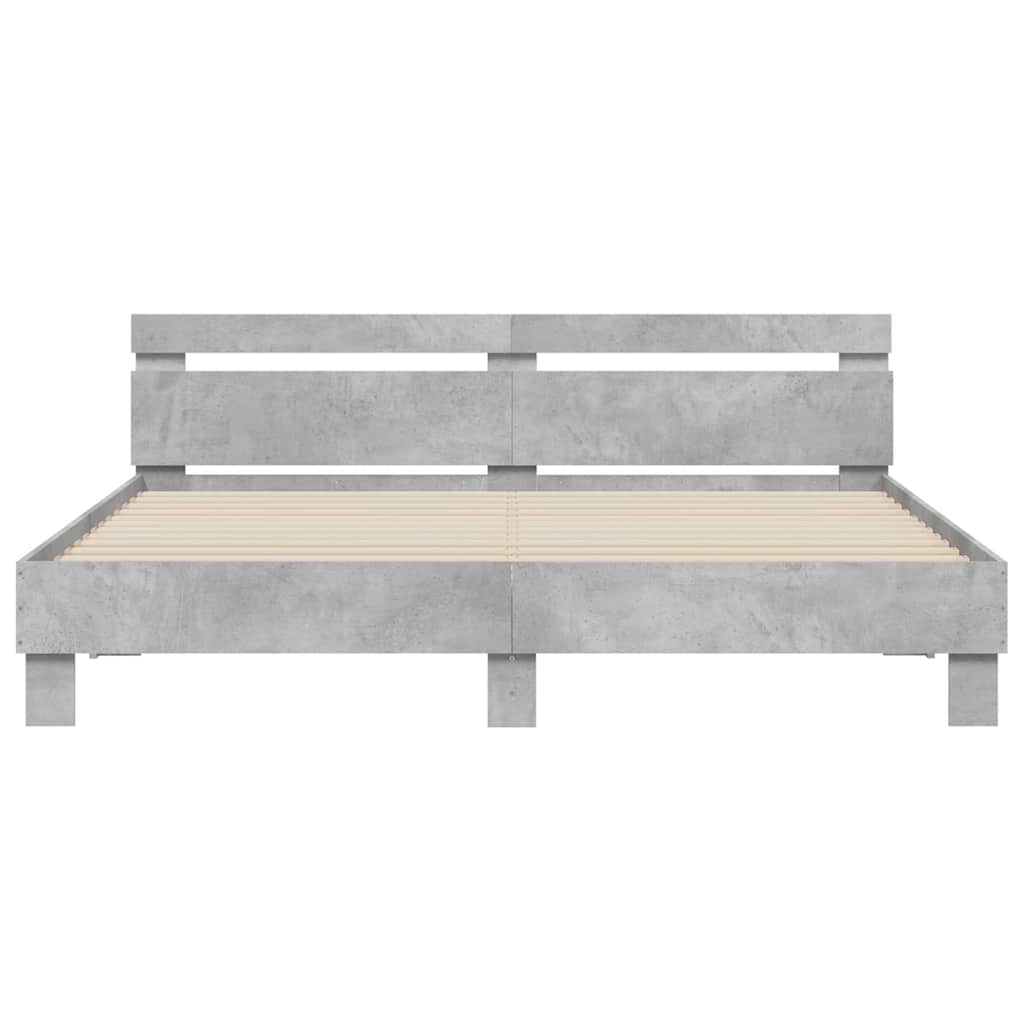 Giroletto Testiera Grigio Cemento 180x200 cm Legno Multistrato | homemem39