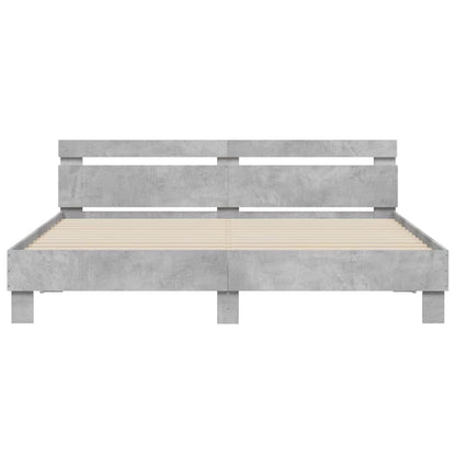 Giroletto Testiera Grigio Cemento 180x200 cm Legno Multistrato | homemem39