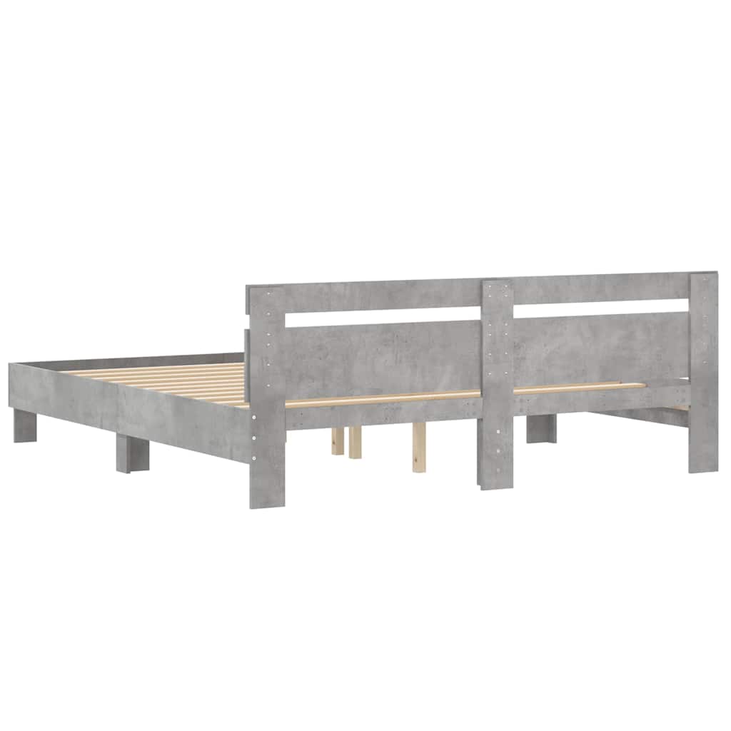 Giroletto Testiera Grigio Cemento 180x200 cm Legno Multistrato | homemem39