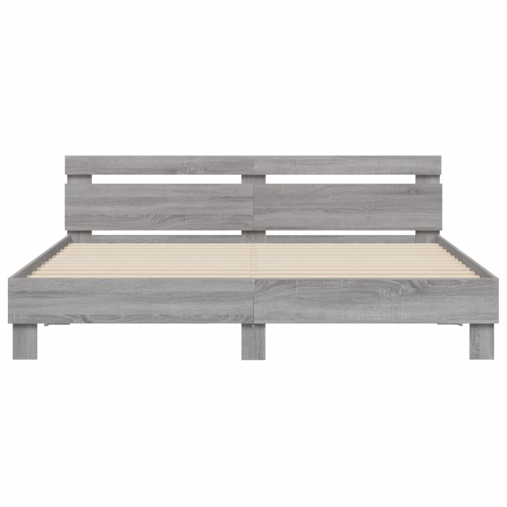 Giroletto Testiera Grigio Sonoma 160x200 cm Legno Multistrato | homemem39