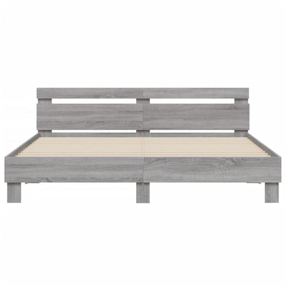 Giroletto Testiera Grigio Sonoma 160x200 cm Legno Multistrato | homemem39