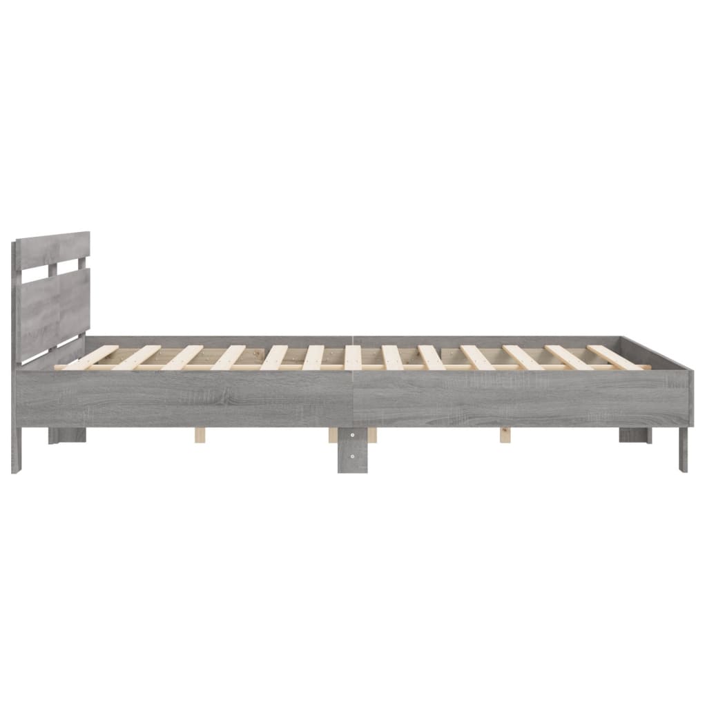 Giroletto Testiera Grigio Sonoma 160x200 cm Legno Multistrato | homemem39