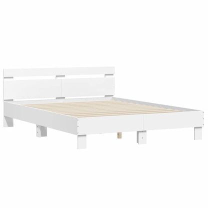 Giroletto con Testiera Bianco 150x200 cm in Legno Multistrato | homemem39