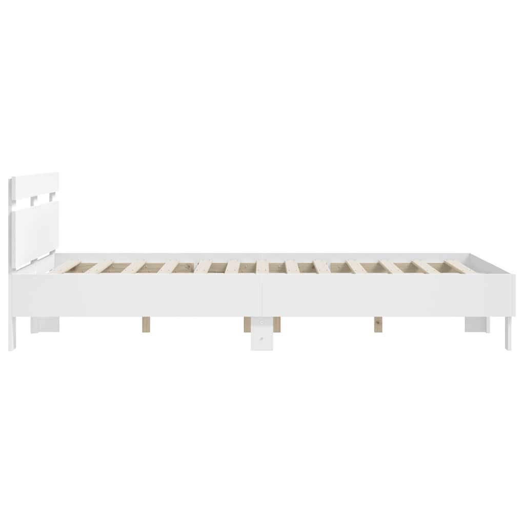 Giroletto con Testiera Bianco 150x200 cm in Legno Multistrato | homemem39