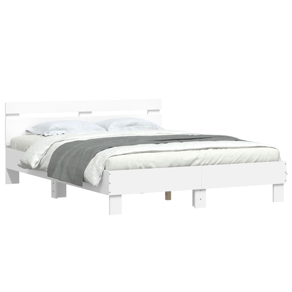 Giroletto con Testiera Bianco 140x200 cm in Legno Multistrato | homemem39