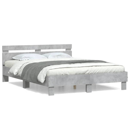 Giroletto Testiera Grigio Cemento 140x200 cm Legno Multistrato | homemem39