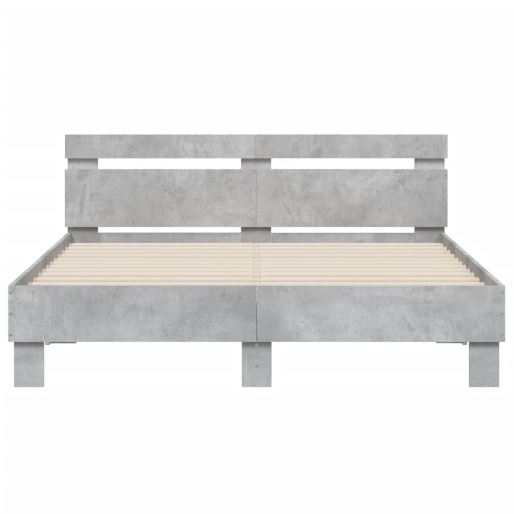 Giroletto Testiera Grigio Cemento 140x200 cm Legno Multistrato | homemem39