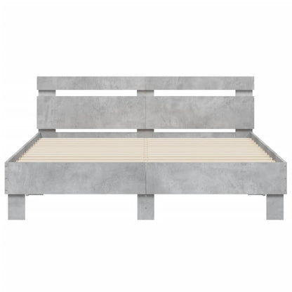 Giroletto Testiera Grigio Cemento 140x200 cm Legno Multistrato | homemem39