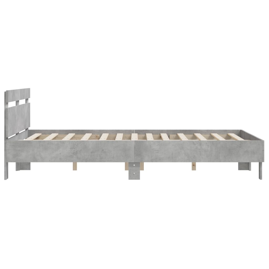 Giroletto Testiera Grigio Cemento 140x200 cm Legno Multistrato | homemem39