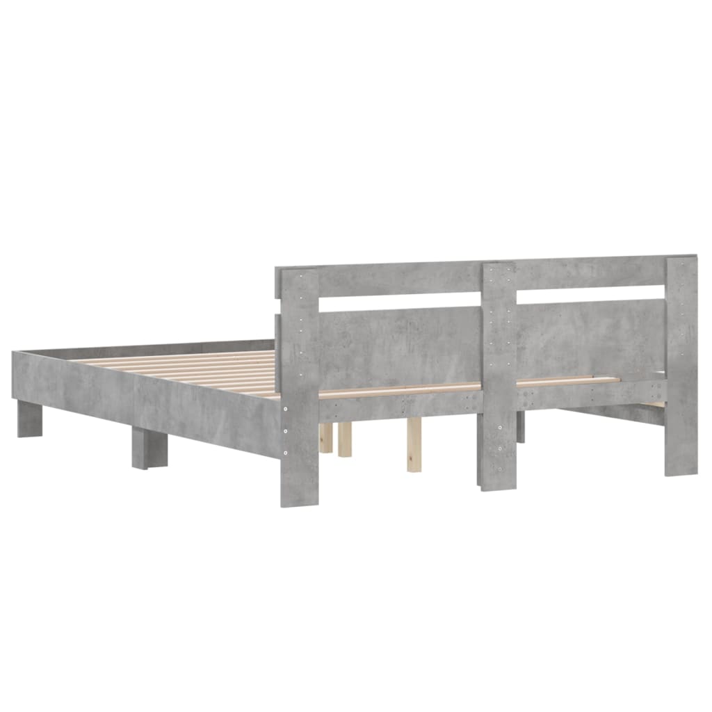 Giroletto Testiera Grigio Cemento 140x200 cm Legno Multistrato | homemem39
