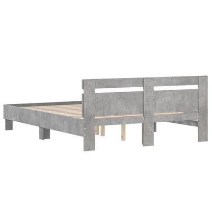 Giroletto Testiera Grigio Cemento 140x200 cm Legno Multistrato | homemem39