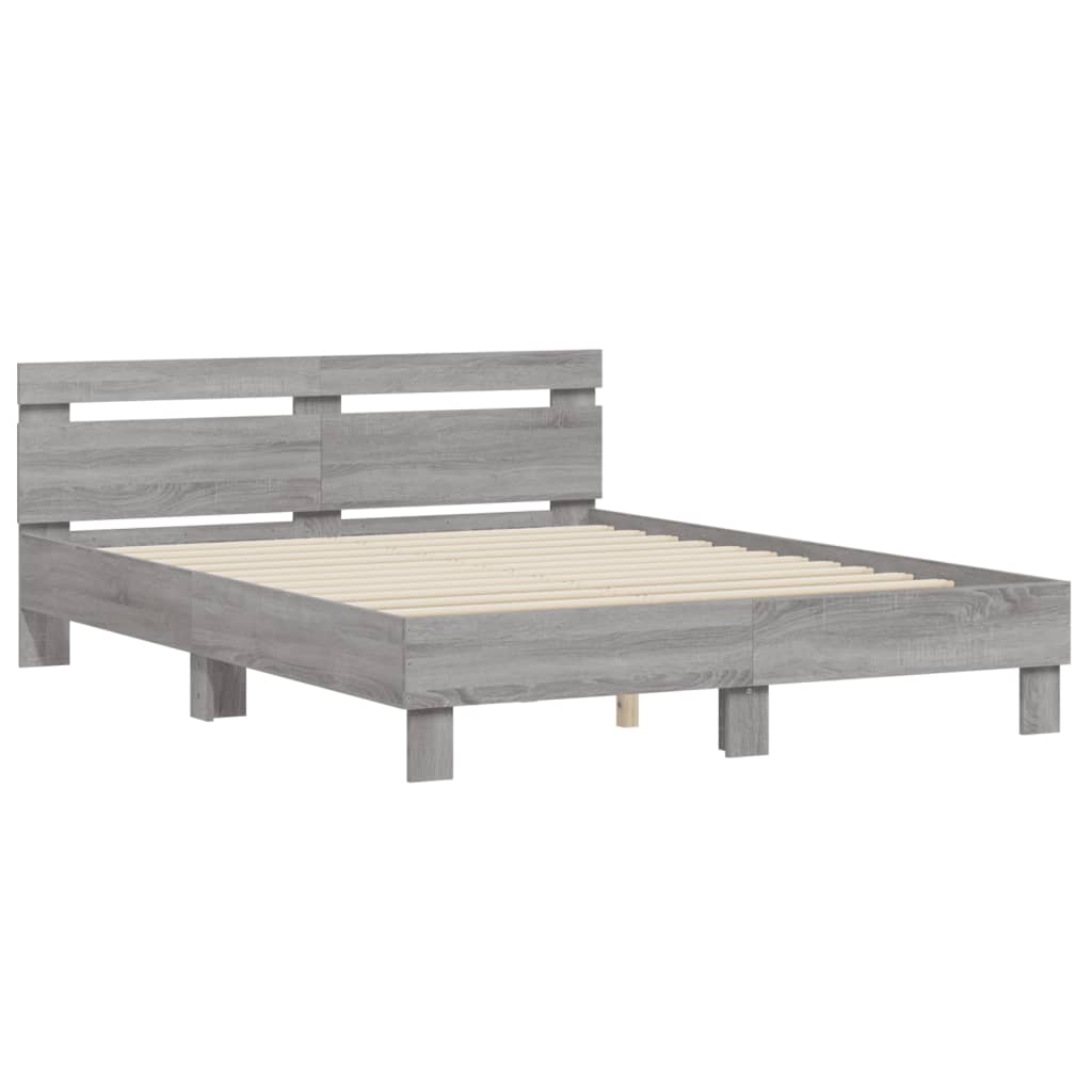 Giroletto Testiera Grigio Sonoma 140x200 cm Legno Multistrato | homemem39