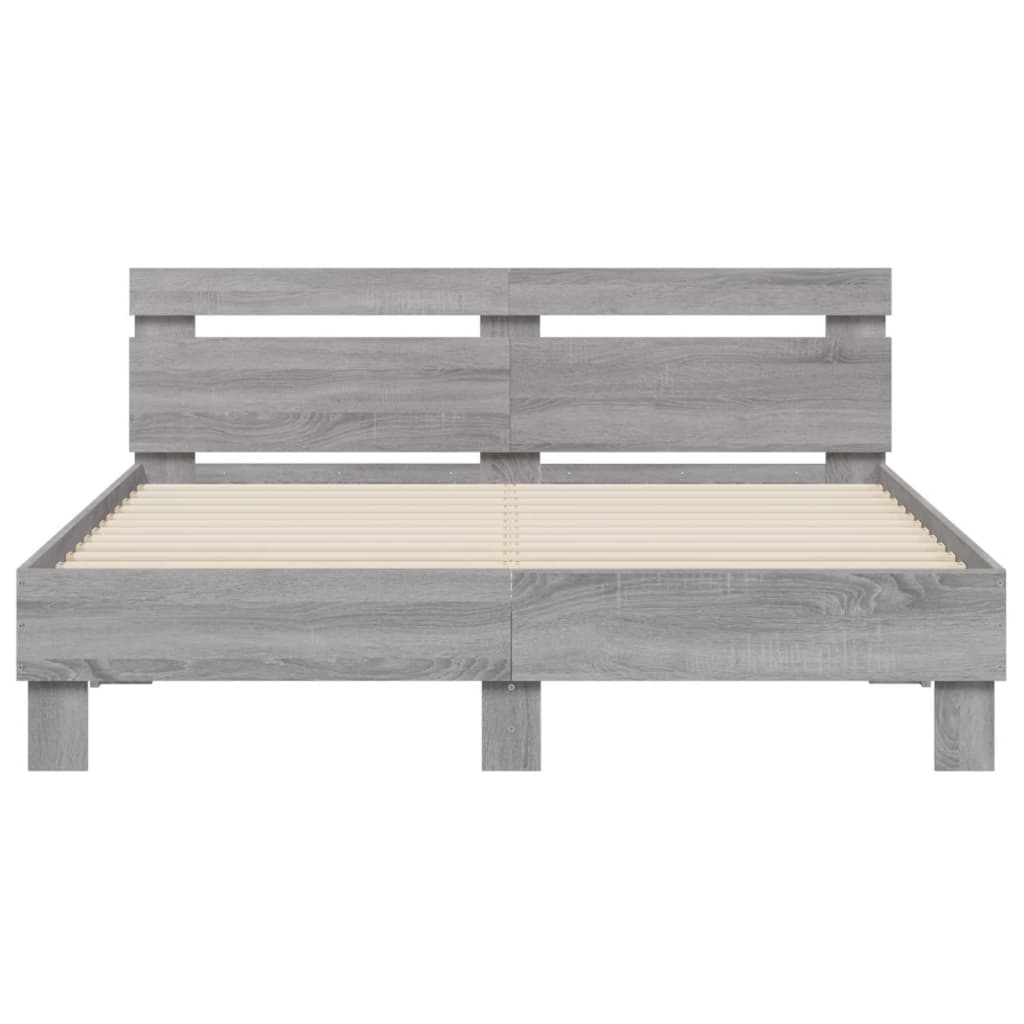 Giroletto Testiera Grigio Sonoma 140x200 cm Legno Multistrato | homemem39