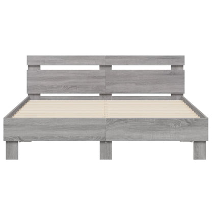 Giroletto Testiera Grigio Sonoma 140x200 cm Legno Multistrato | homemem39