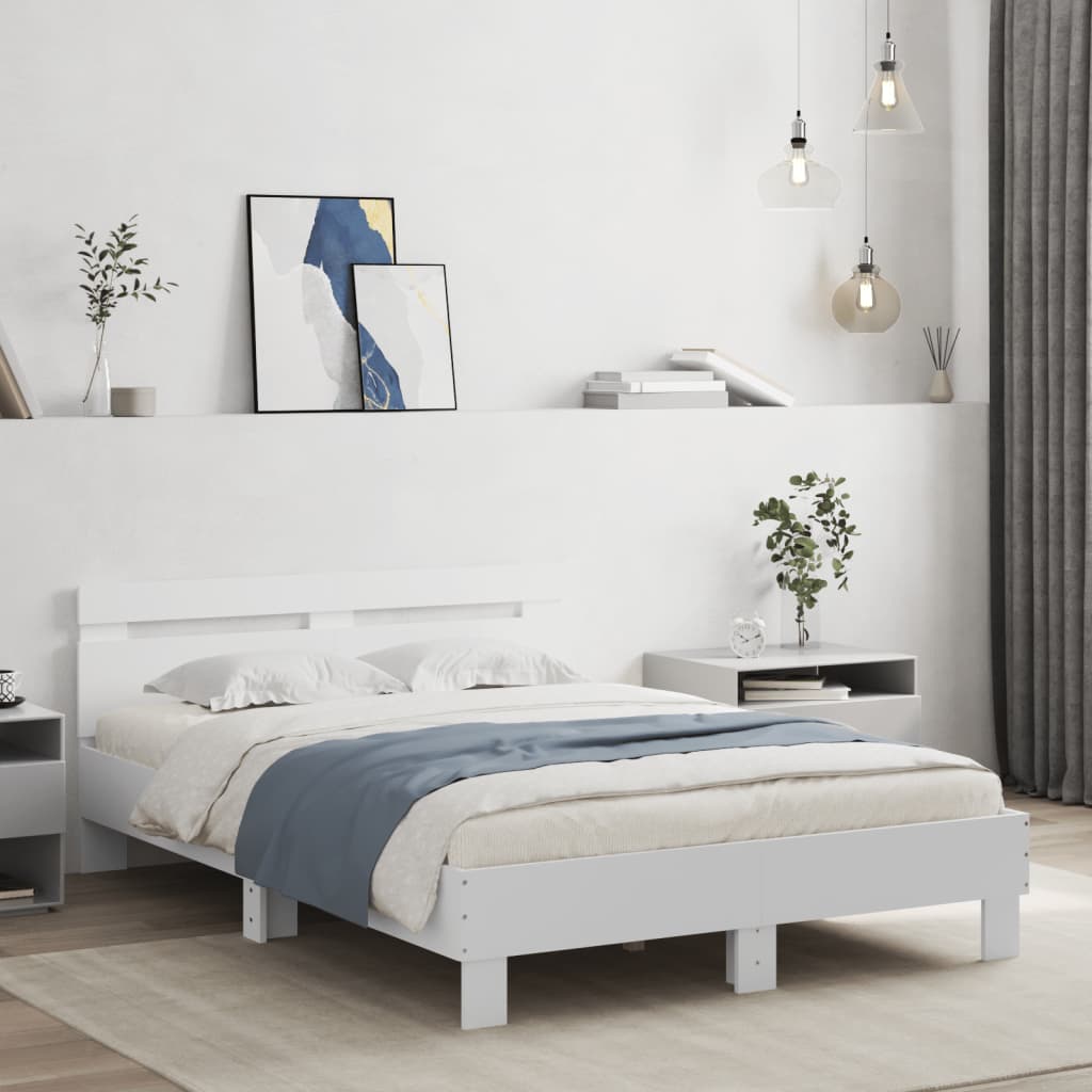 Giroletto con Testiera Bianco 120x200 cm in Legno Multistrato | homemem39