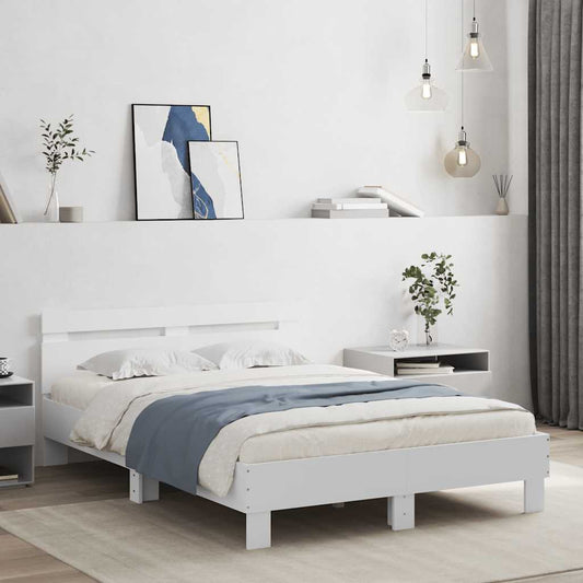 Giroletto con Testiera Bianco 120x200 cm in Legno Multistrato | homemem39