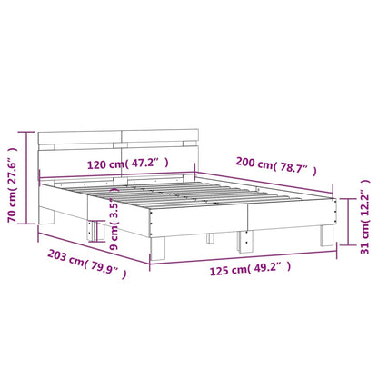 Giroletto Testiera Rovere Sonoma 120x200 cm Legno Multistrato | homemem39