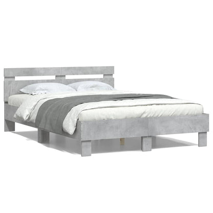 Giroletto Testiera Grigio Cemento 120x200 cm Legno Multistrato | homemem39