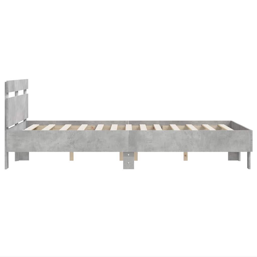 Giroletto Testiera Grigio Cemento 120x200 cm Legno Multistrato