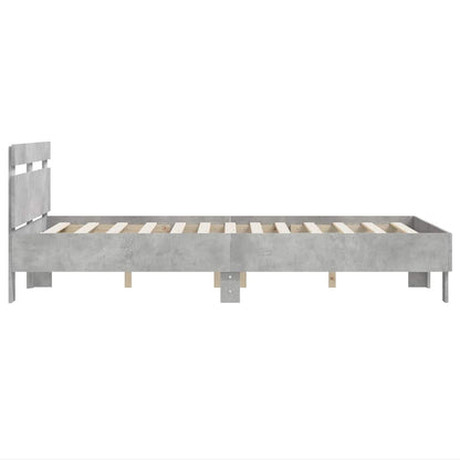 Giroletto Testiera Grigio Cemento 120x200 cm Legno Multistrato