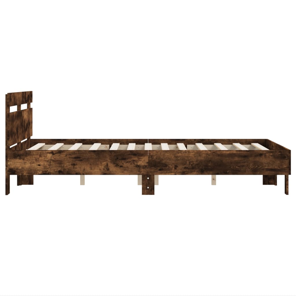 Giroletto con Testiera Rovere Fumo 120x200 cm Legno Multistrato | homemem39