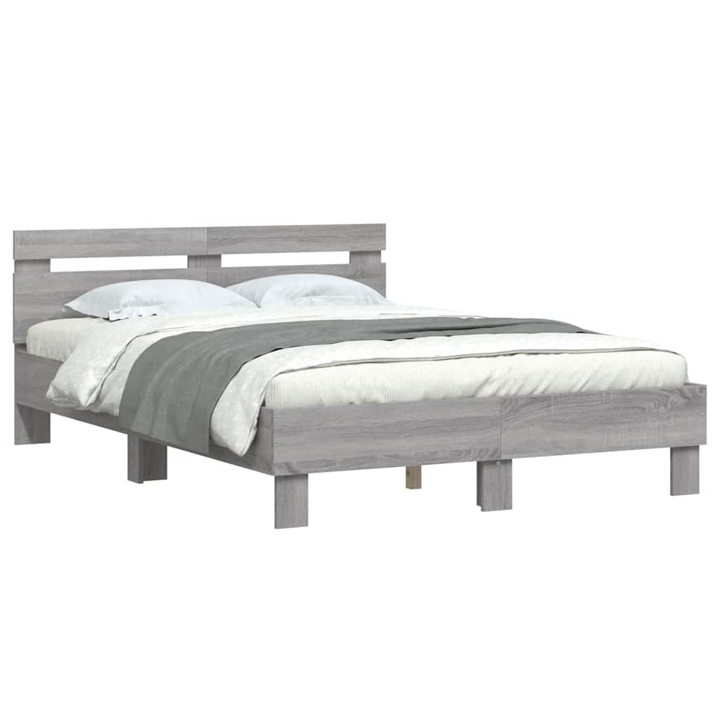 Giroletto Testiera Grigio Sonoma 120x200 cm Legno Multistrato