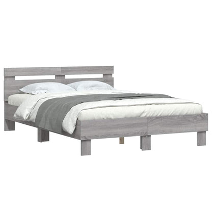 Giroletto Testiera Grigio Sonoma 120x200 cm Legno Multistrato