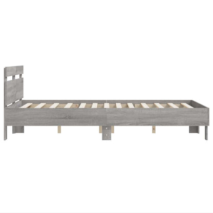 Giroletto Testiera Grigio Sonoma 120x200 cm Legno Multistrato