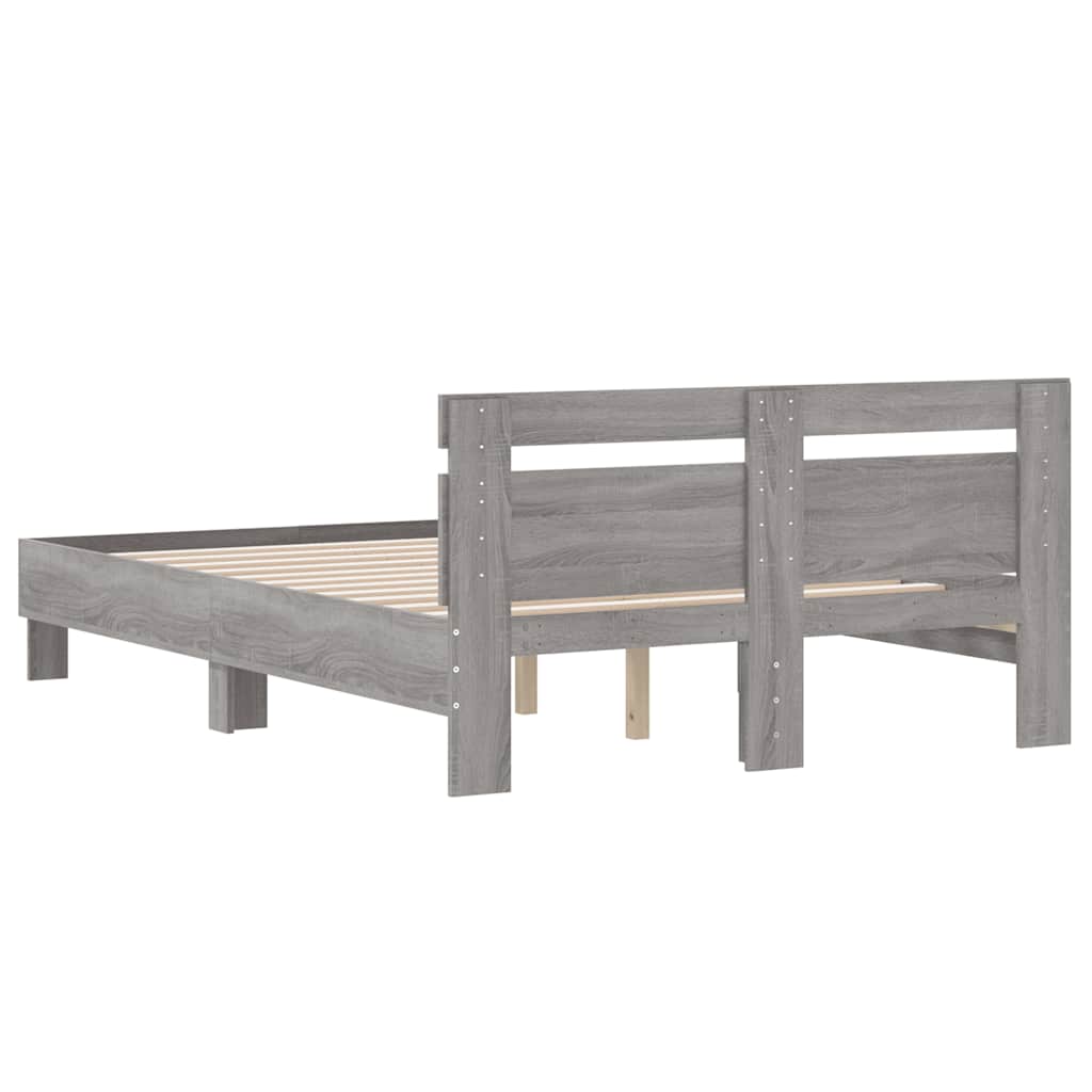 Giroletto Testiera Grigio Sonoma 120x200 cm Legno Multistrato