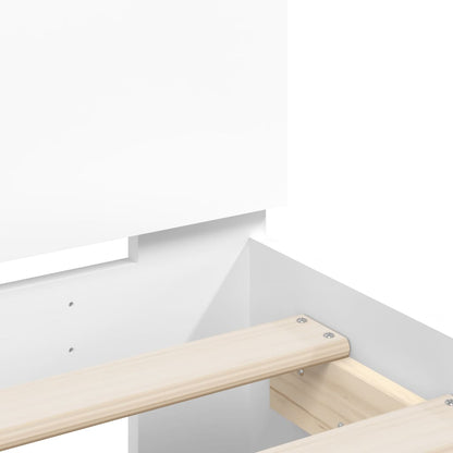 Giroletto con Testiera Bianco 140x190 cm in Legno Multistrato | homemem39