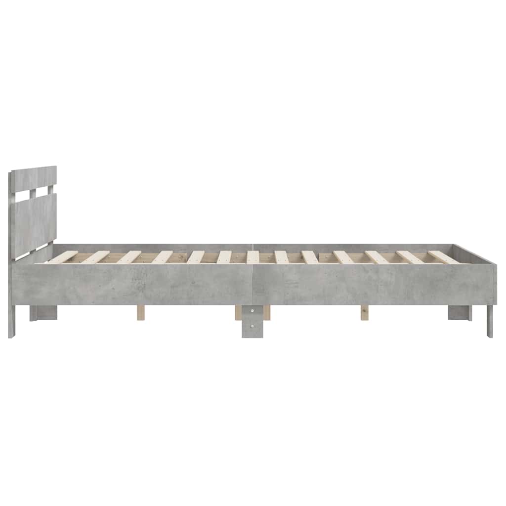 Giroletto Testiera Grigio Cemento 140x190 cm Legno Multistrato